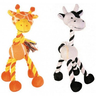 Іграшка для собак Trixie з каната зебра, жираф (3578)