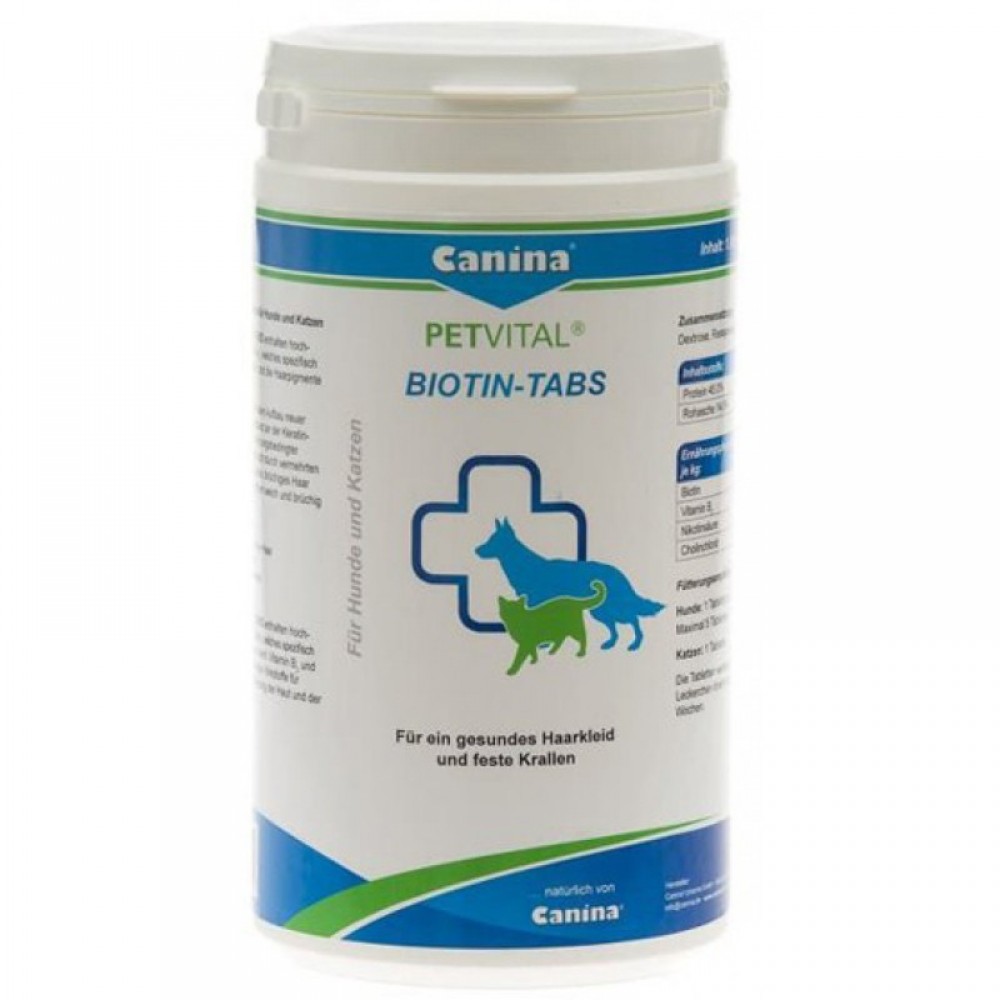 Біотин для кішок і собак Canina Petvital Biotin-Tabs 100 гр (702008 AD)
