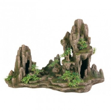 Декорация для аквариума Trixie Скала с пещерой и растениями 45 см (8855)