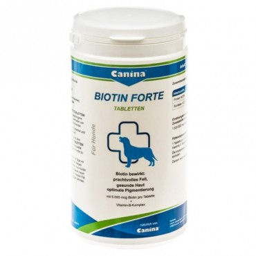 Добавка для шкіри і шерсті собак Canina Biotin Forte