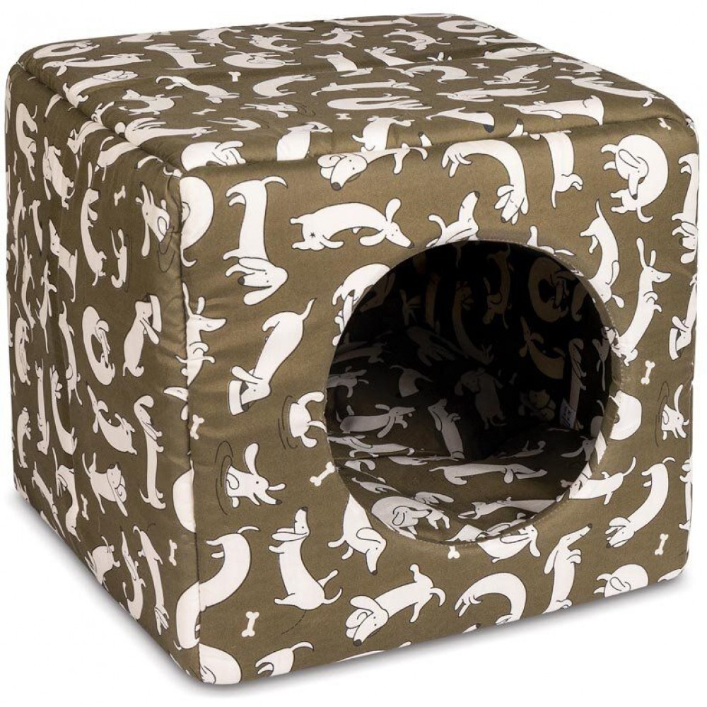 Будиночок-лежак для собак Природа Cube 40 см / 40 см / 37 см (коричневий) (PR241888)