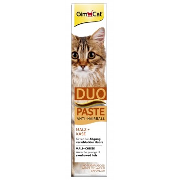 Лакомство для кошек GimCat Anti-Hairball Duo Paste Cheese + Malt 50 г (для выведения шерсти) (G-417240)