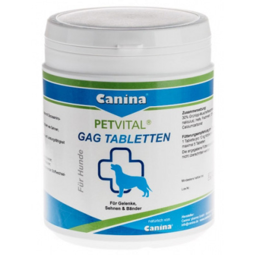 Глюкозамин с экстрактом мидий для суставов и связок собак Canina Petvital GAG