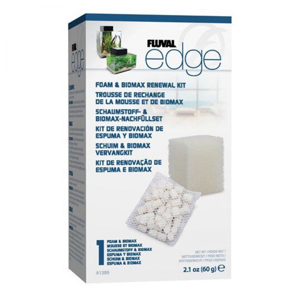 Губка та наповнювач Fluval Edge Foam and BioMax Renewal Kit (для акваріумного фільтра Fluval Edge) (A1389)