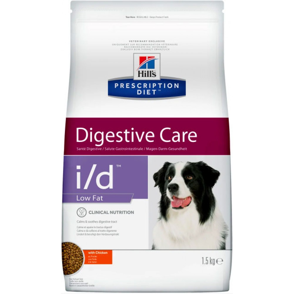 Лечебный сухой корм для собак при заболеваниях ЖКТ Hill's PD Canine I/D Low Fat