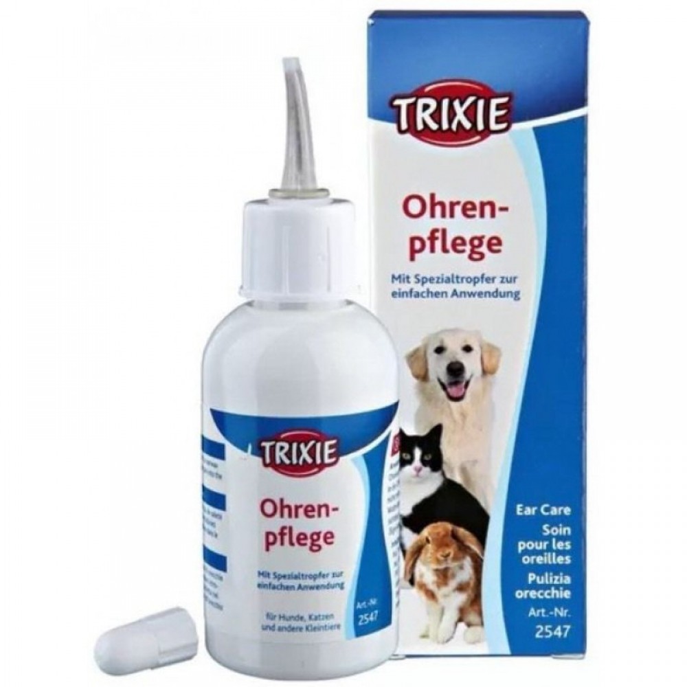 Очищаючі краплі Trixie для вух кішок і собак, 50 мл (2547)