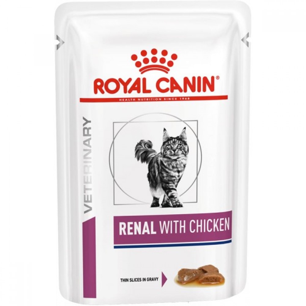 Лікувальні консерви для кішок Royal Canin RENAL CAT CHICKEN Pouches, 85 гр