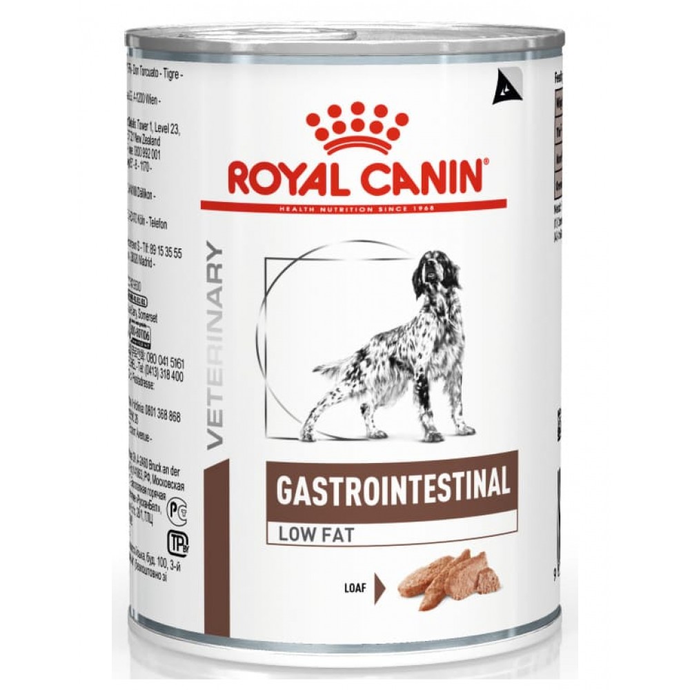 Лечебные консервы для собак Royal Canin GASTRO-INTESTINAL LOW FAT DOG cans 0,41 кг (паштет)