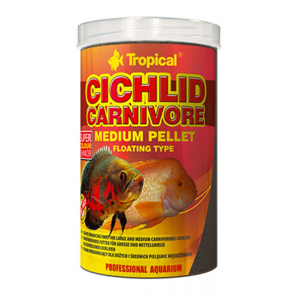 Корм для цихлид Tropical Cichlid Carnivore Medium Pellet 1 л/360 гр (60766)
