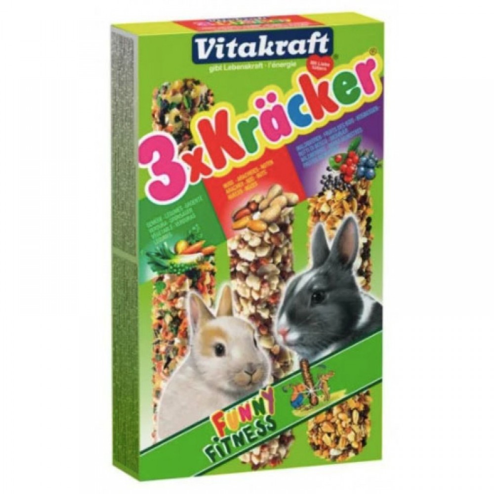 Крекер для кроликів з овочами, горіхами і лісовими ягодами, 3 шт Vitakraft (25227)