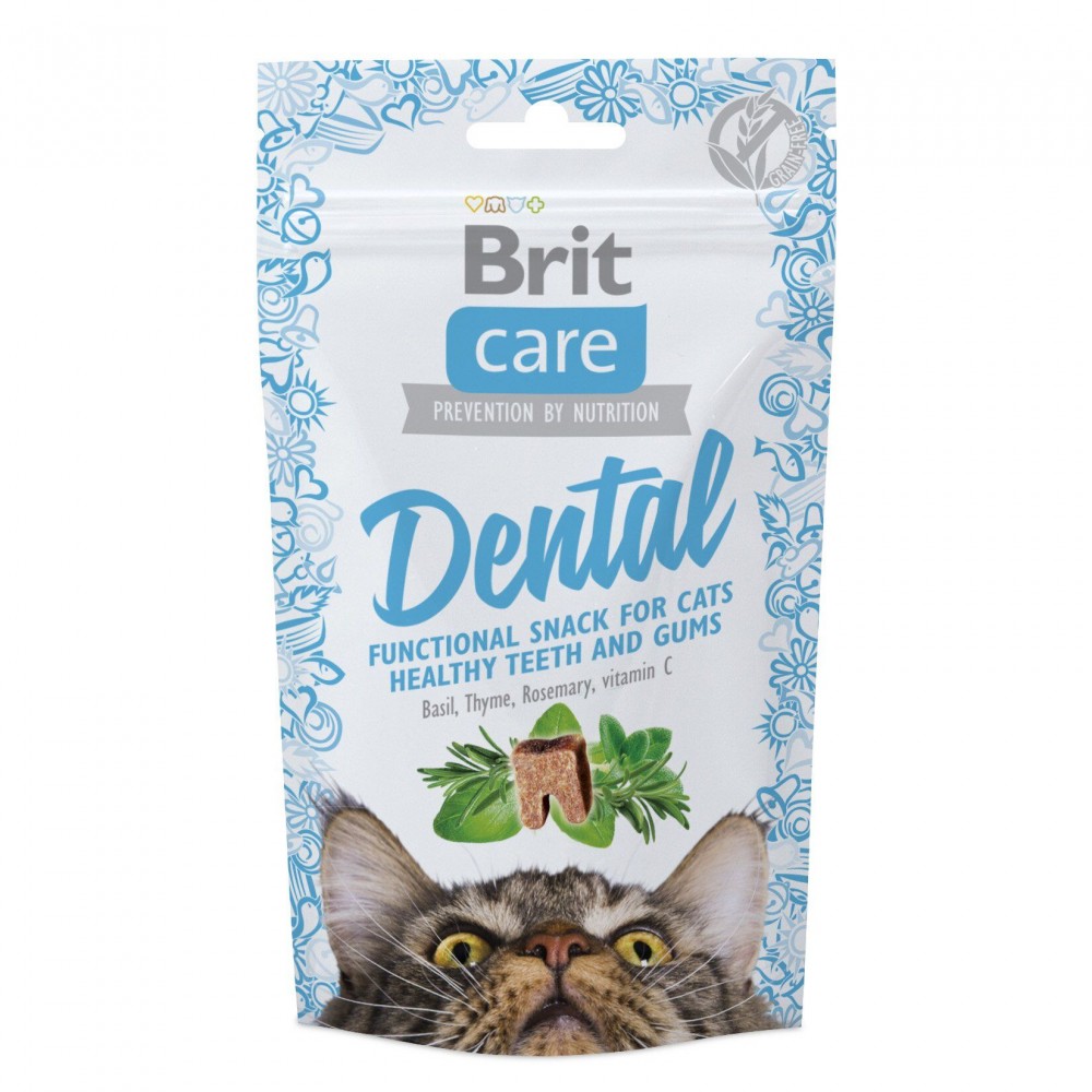 Лакомство для кошек Brit Care Functional Snack Dental 50 г (для зубов) (111263/1371)