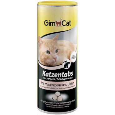 Лакомство для кошек GimCat Katzentabs маскарпоне/биотин, 425 гр (G-408064)