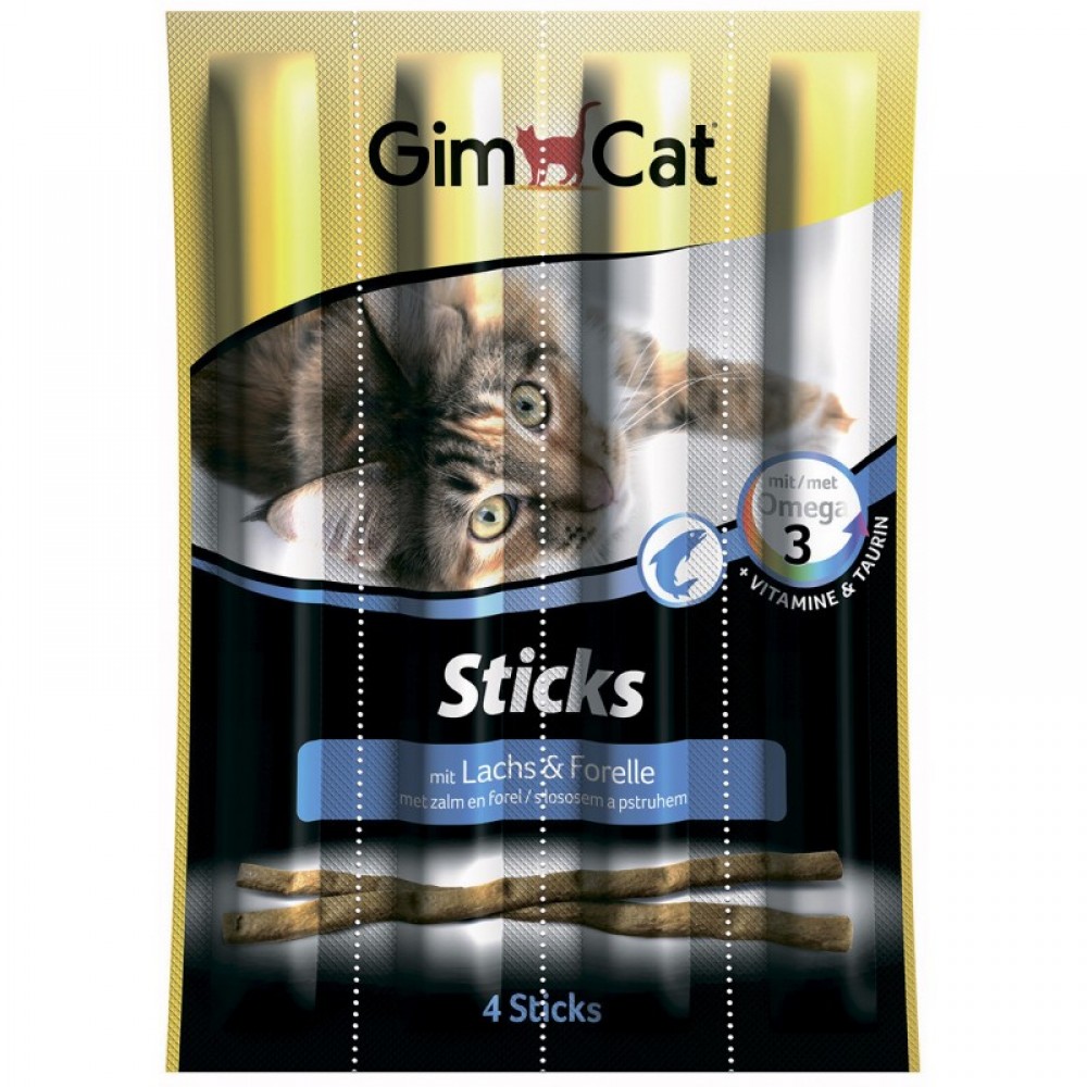 Лакомство для кошек GimCat Sticks лосось/форель (G-400778)