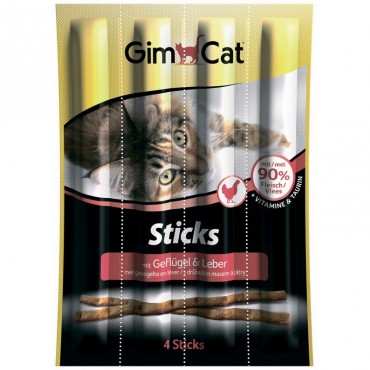 Ласощі для кішок GimCat Sticks м'ясо птиці (G-400761)