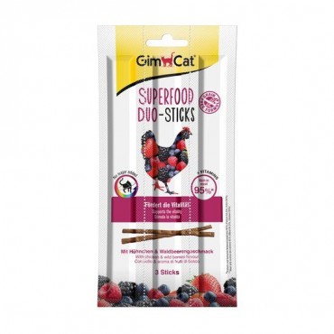 Ласощі для кішок GimCat Superfood Duo-Sticks курка / лісові ягоди (G-420578)