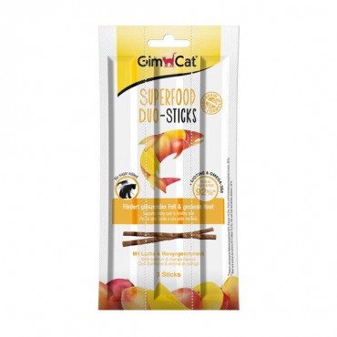 Ласощі для кішок GimCat Superfood Duo-Sticks лосось / манго (G-420554)