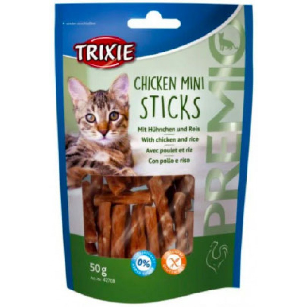 Ласощі для кішки Trixie Premio Mini Sticks курка / рис, 50 гр (42708)