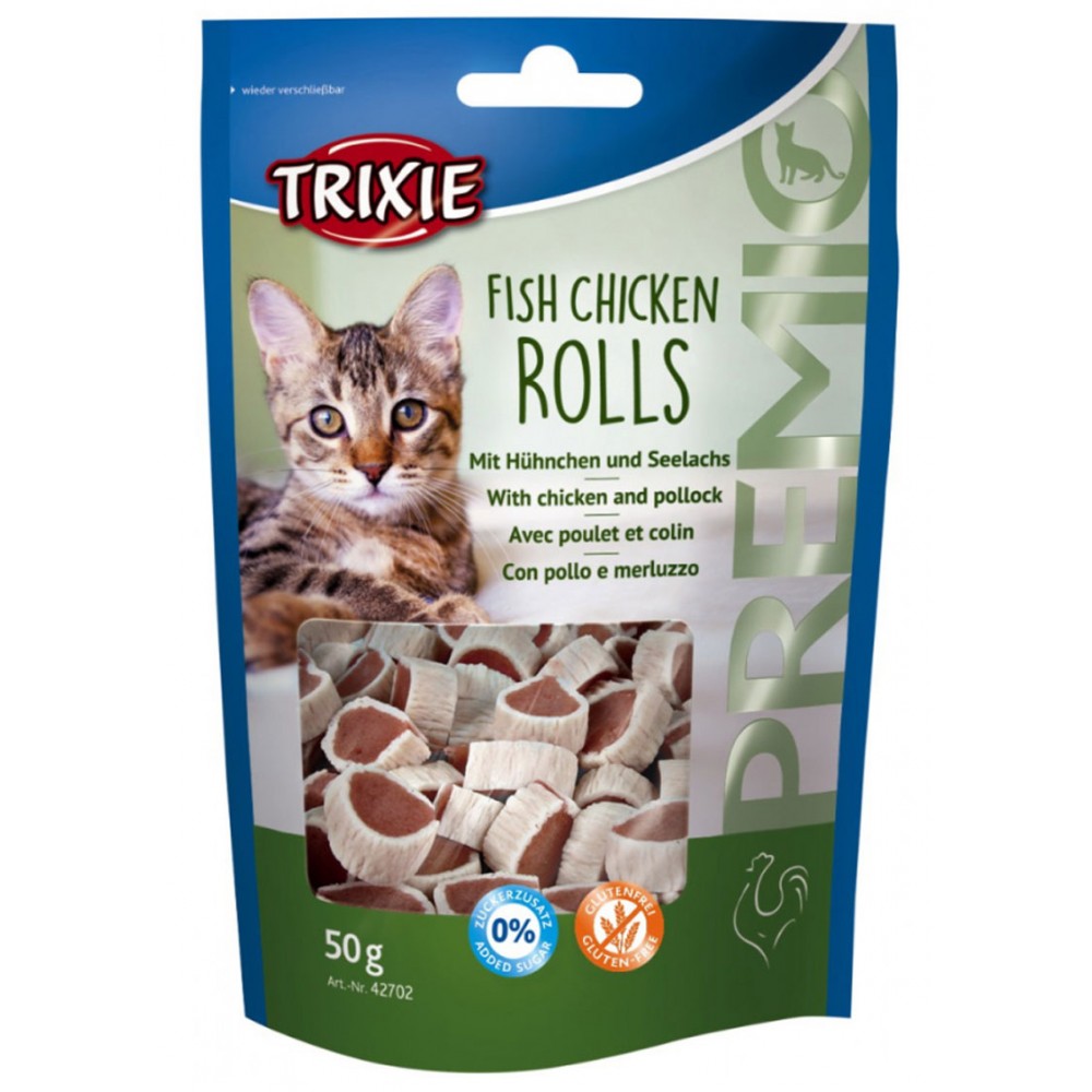 Ласощі для кішки Trixie Premio Rolls курка / минтай, 50 гр (42702)