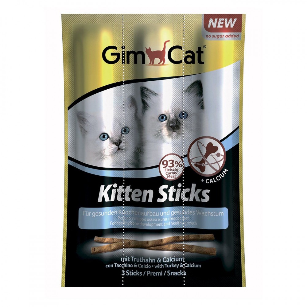 Ласощі для кошенят GimCat Kitten Sticks 3 шт (індичка) (G-420448)