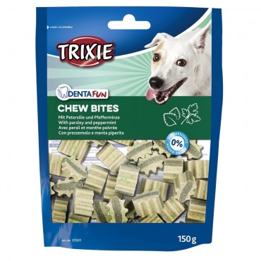 Ласощі для собак Trixie Denta Fun Chew Bites з петрушкою і м'ятою, 150 гр (31501)