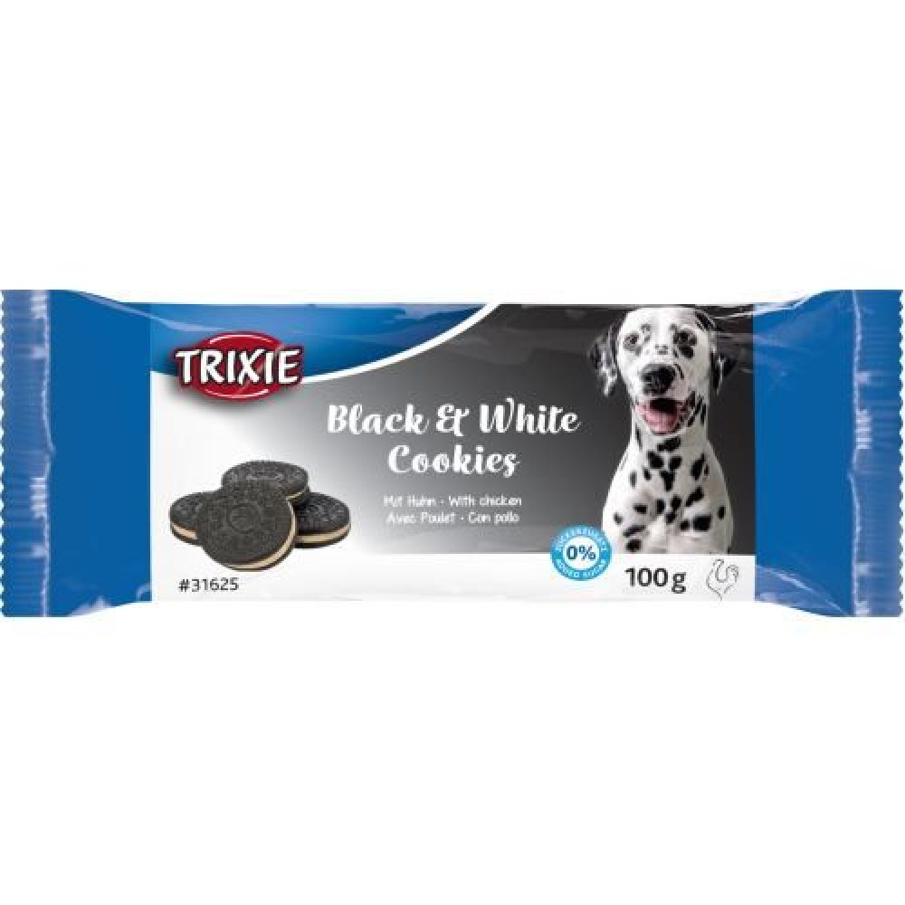 Ласощі для собак Trixie печиво Black and White Cookies, 100 г (курка) (31625)