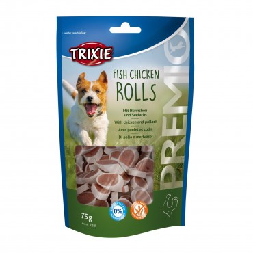 Ласощі для собак Trixie Premio Chicken and Pollock Rolls курка / лосось, 75 гр (31535)
