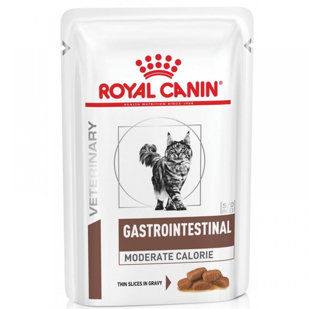 Лечебные консервы для кошек Royal Canin GASTRO-INTESTINAL MODERATE CALORIE CAT Pouches 0,085 кг