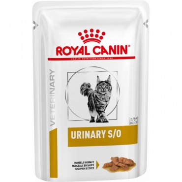 Лечебные консервы для кошек Royal Canin URINARY S/O CAT pouches (кусочки в соусе) 0,085 кг