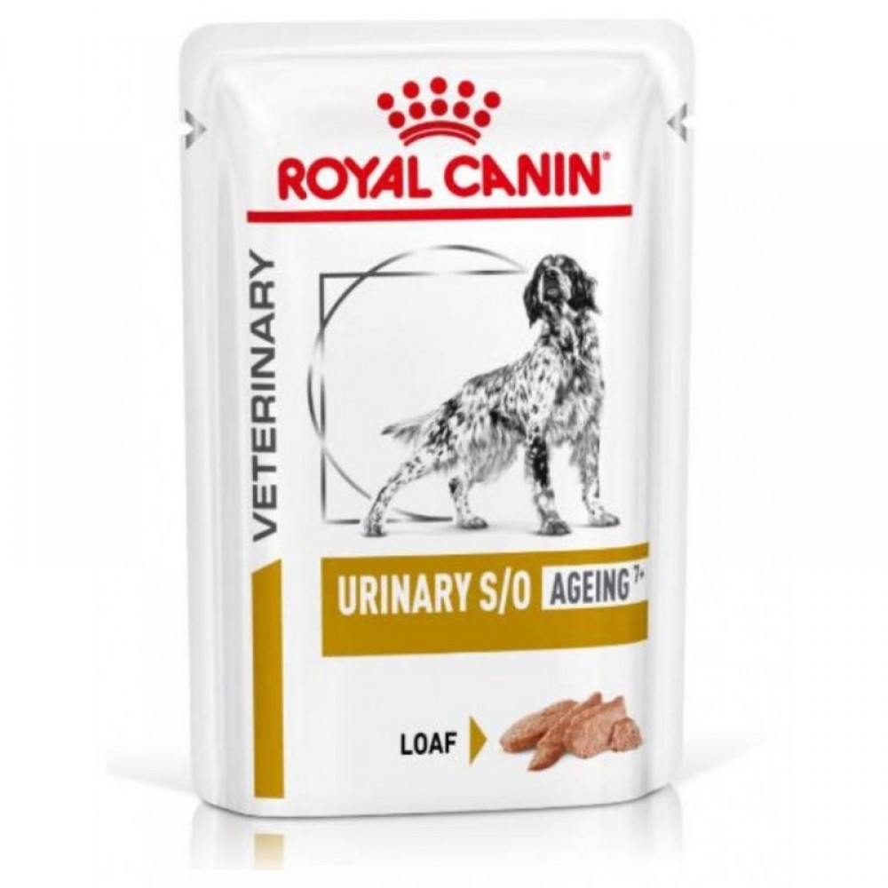 Лечебные консервы для собак Royal Canin URINARY S/O AGING 7+ DOG pouches 0,085 кг (кусочки в соусе)
