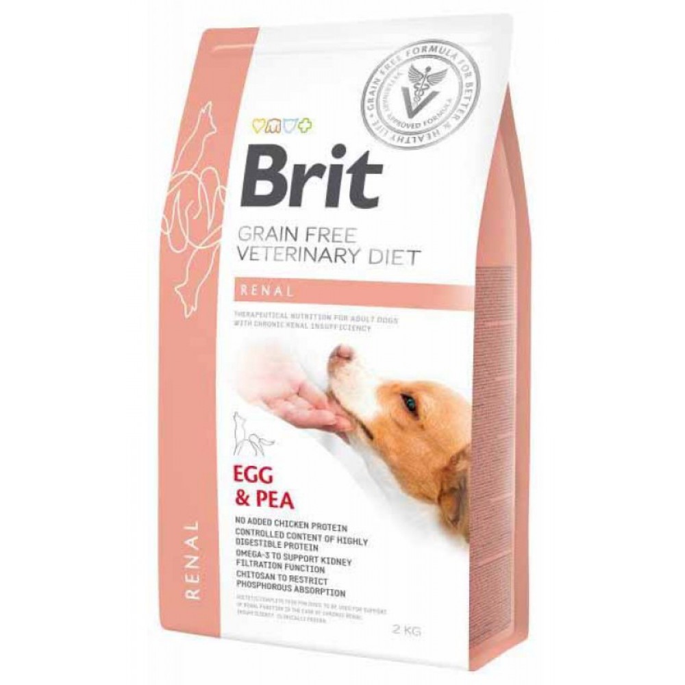 Лікувальний сухий корм для собак при нирковій недостатності Brit GF VetDiets Dog Renal