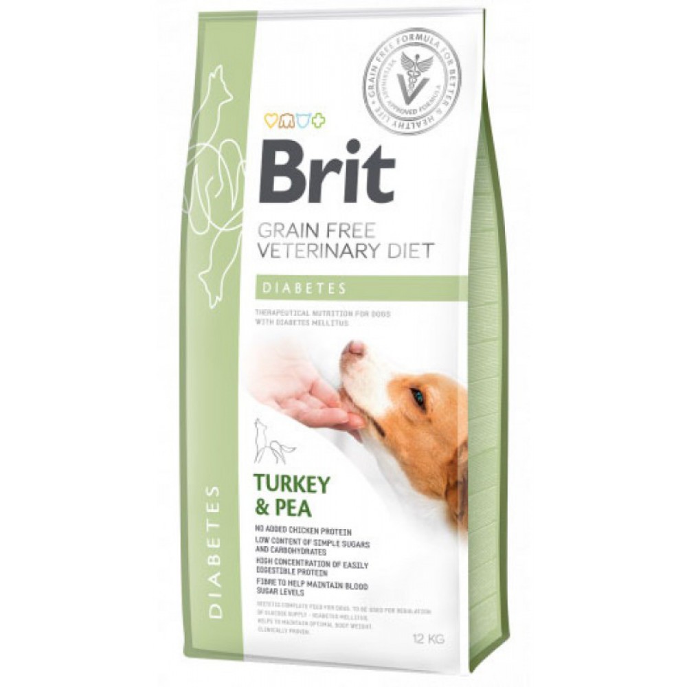 Лечебный сухой корм для собак с сахарным диабетом Brit GF VetDiets Dog Diabetes