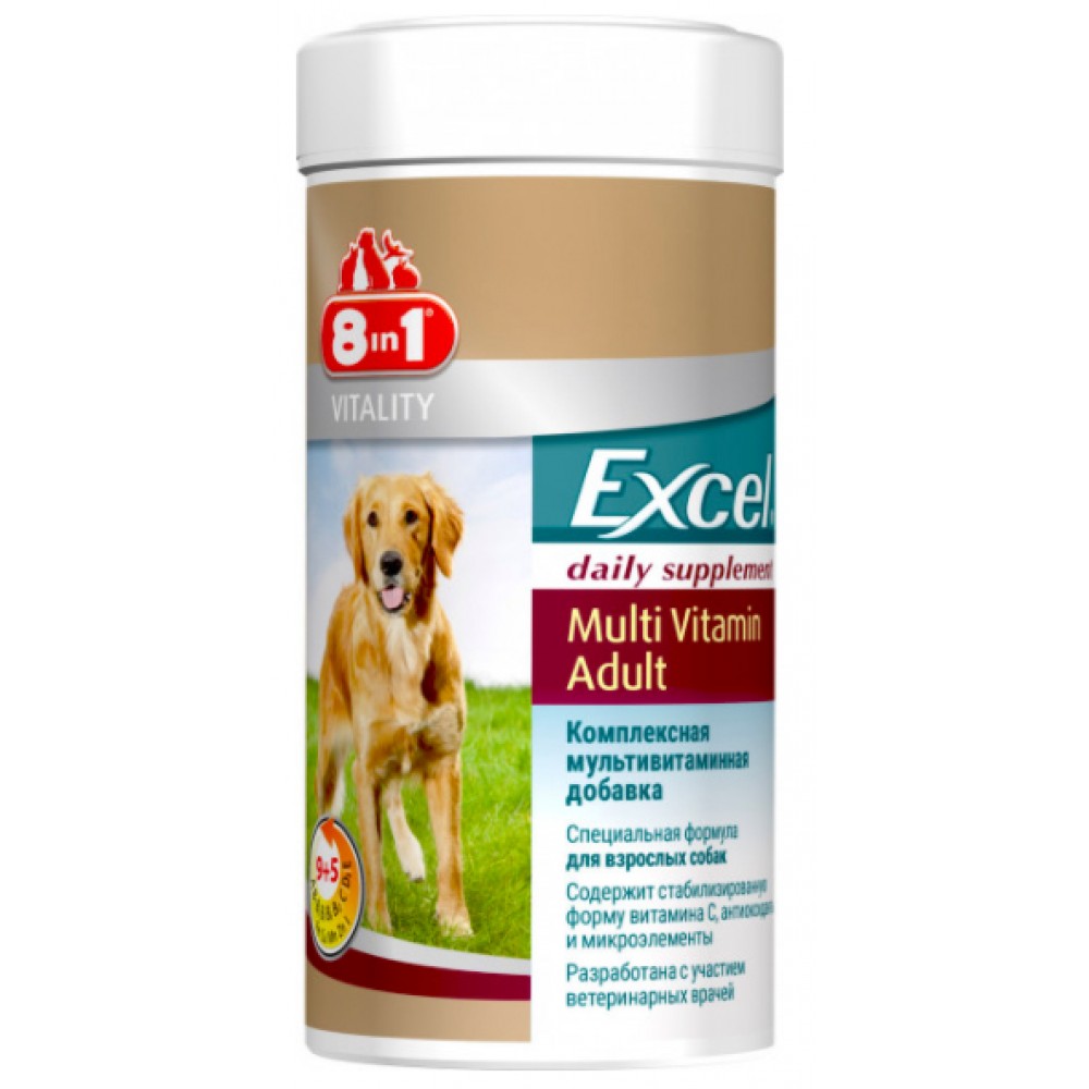 Мультивитаминый комплекс для взрослых собак 8in1 Vitality Adult Multi Vitamin (660435 /108665)