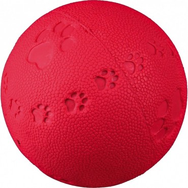 Мяч литой для собак Trixie с лапкой и пищалкой