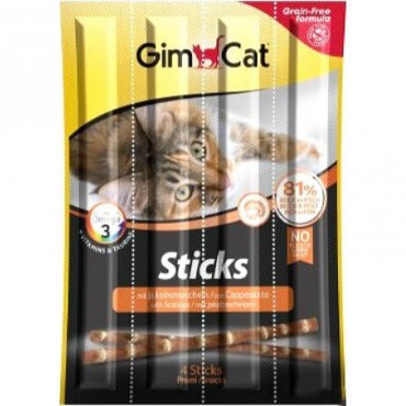 Мясные палочки для кошек Gimcat, лосось и гребешки (G-420622)