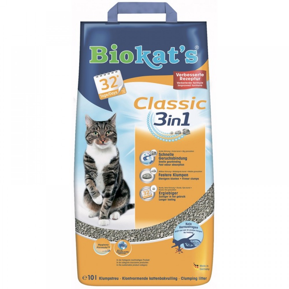 Наполнитель для туалета кошки Biokat's Classic (3in1)
