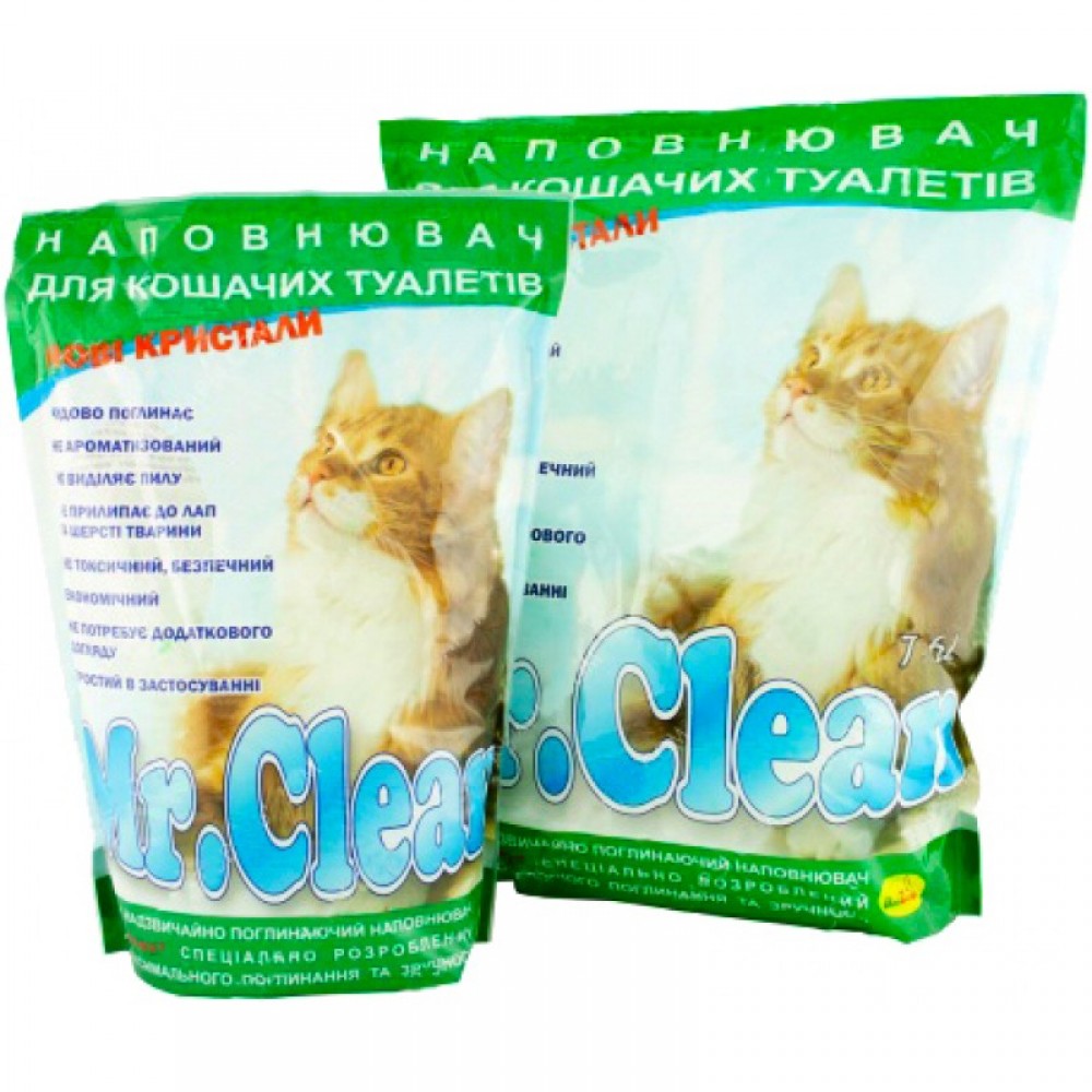Наполнитель силикагелевый для кошек Mr. Clean
