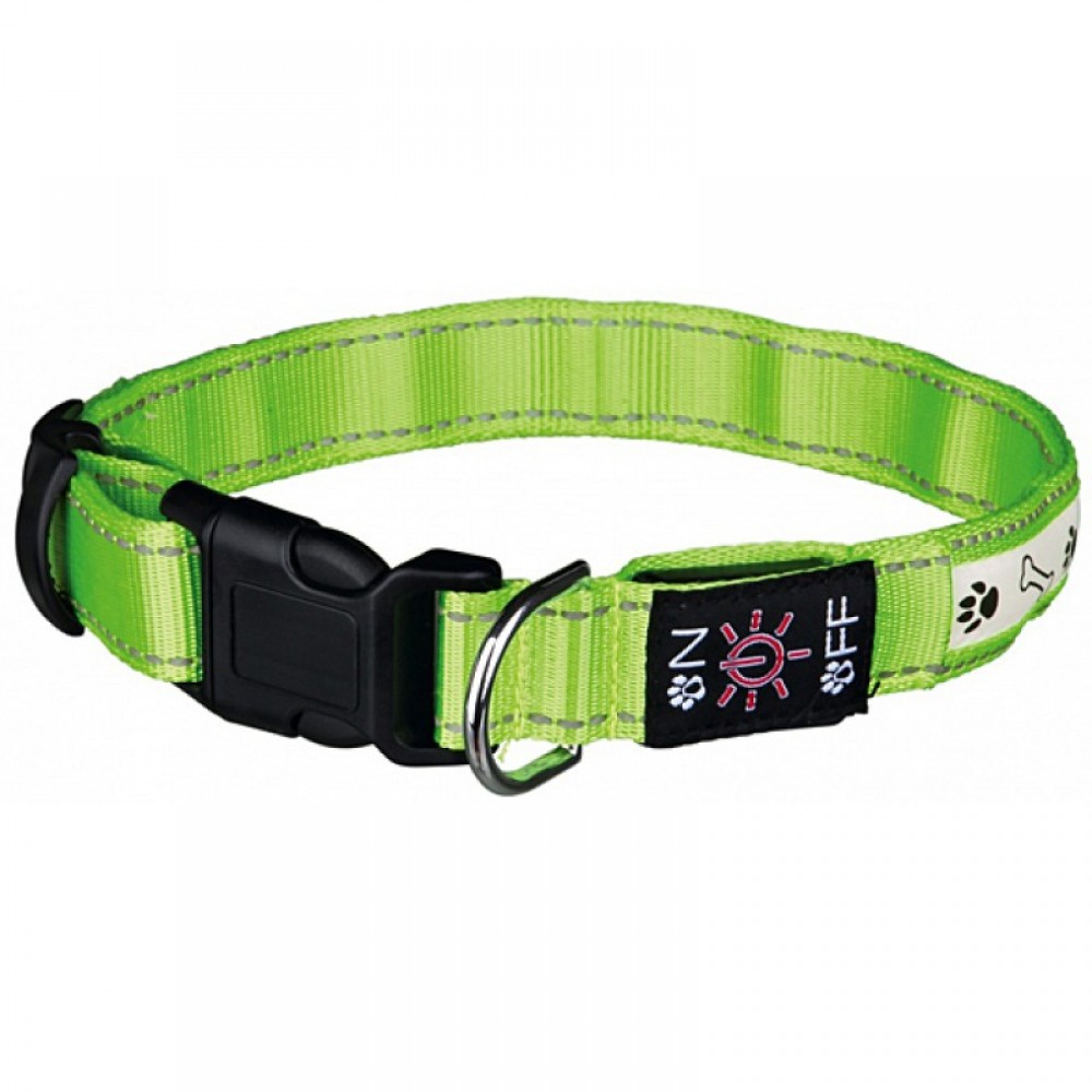 Ошейник для собак Trixie Illuminous USB зеленый светоотражающий