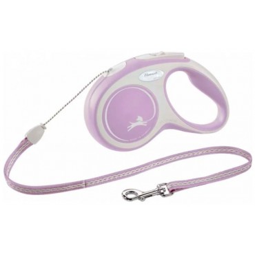 Рулетка для собак Flexi New Comfort XS 3 м/8 кг, трос рожева (FL 042700)