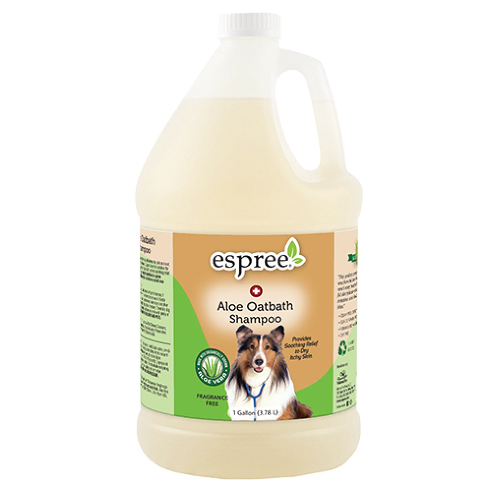 Шампунь для собак с чувствительной кожей и при себореи ESPREE Aloe Oatbath Medicated Shampoo 3,79 л