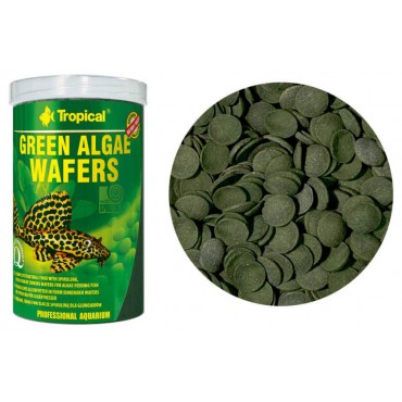 Сухой корм для для травоядных донных рыб Tropical Green Algae Wafers