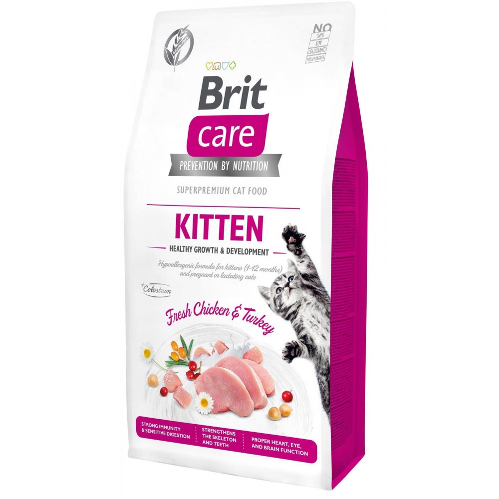 Сухой корм для котят Brit Care Cat GF Kitten HGrowth and Development