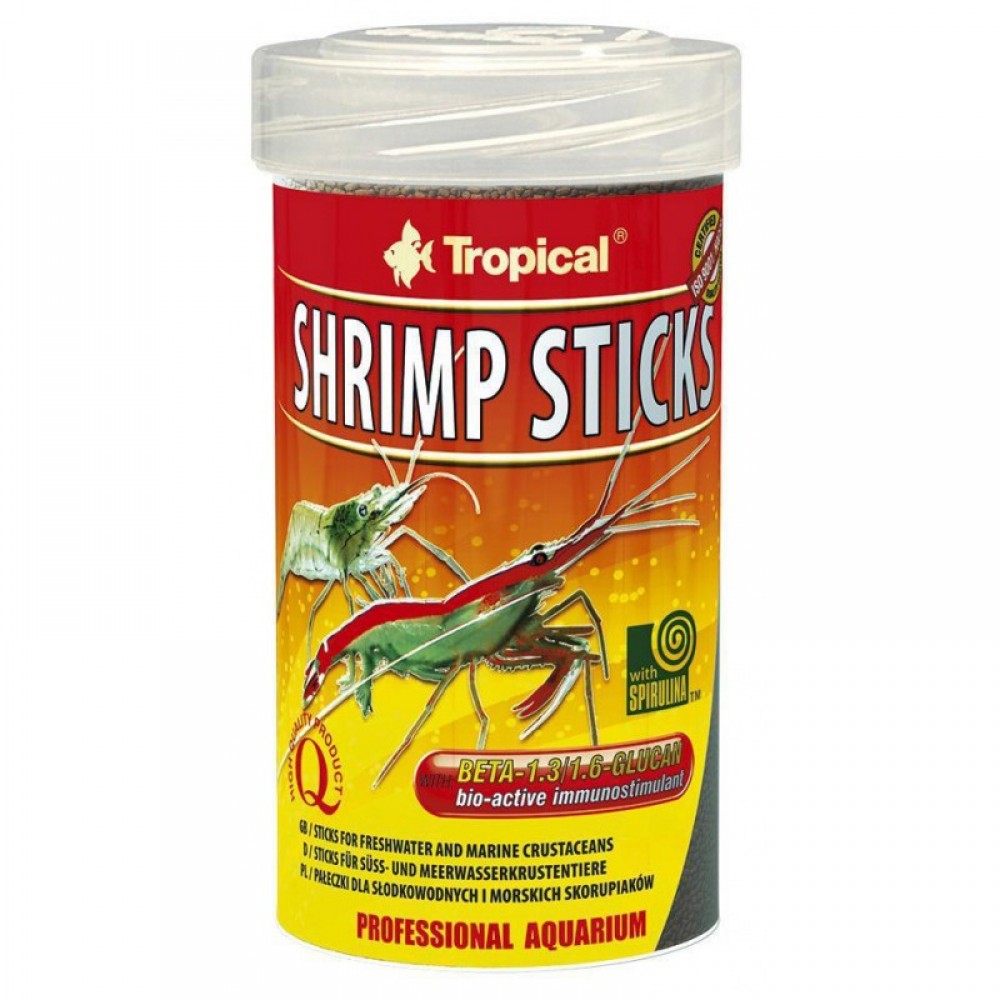Сухий корм для креветок і раків Tropical в паличках Shrimp Sticks, 100 мл (63363)