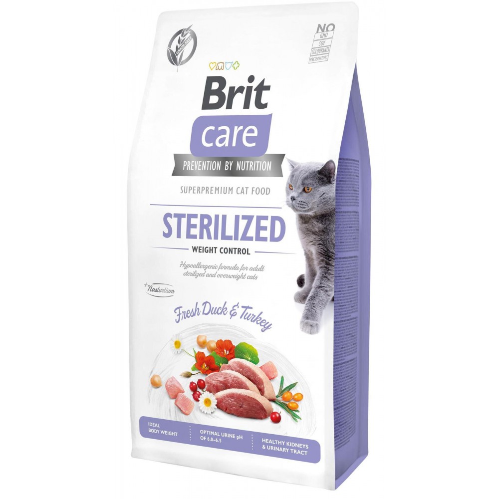 Сухий корм для стерилізованих кішок Brit Care Cat GF Sterilized Weight Control