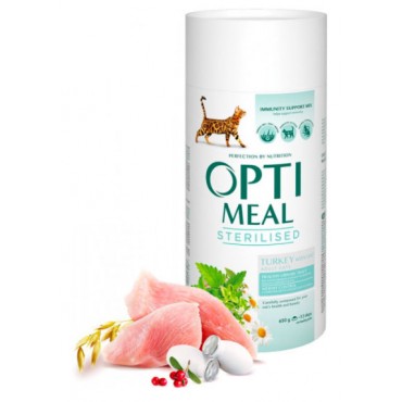 Сухий корм для стерилізованих кішок Optimeal Cat Adult Sterilised Turkey