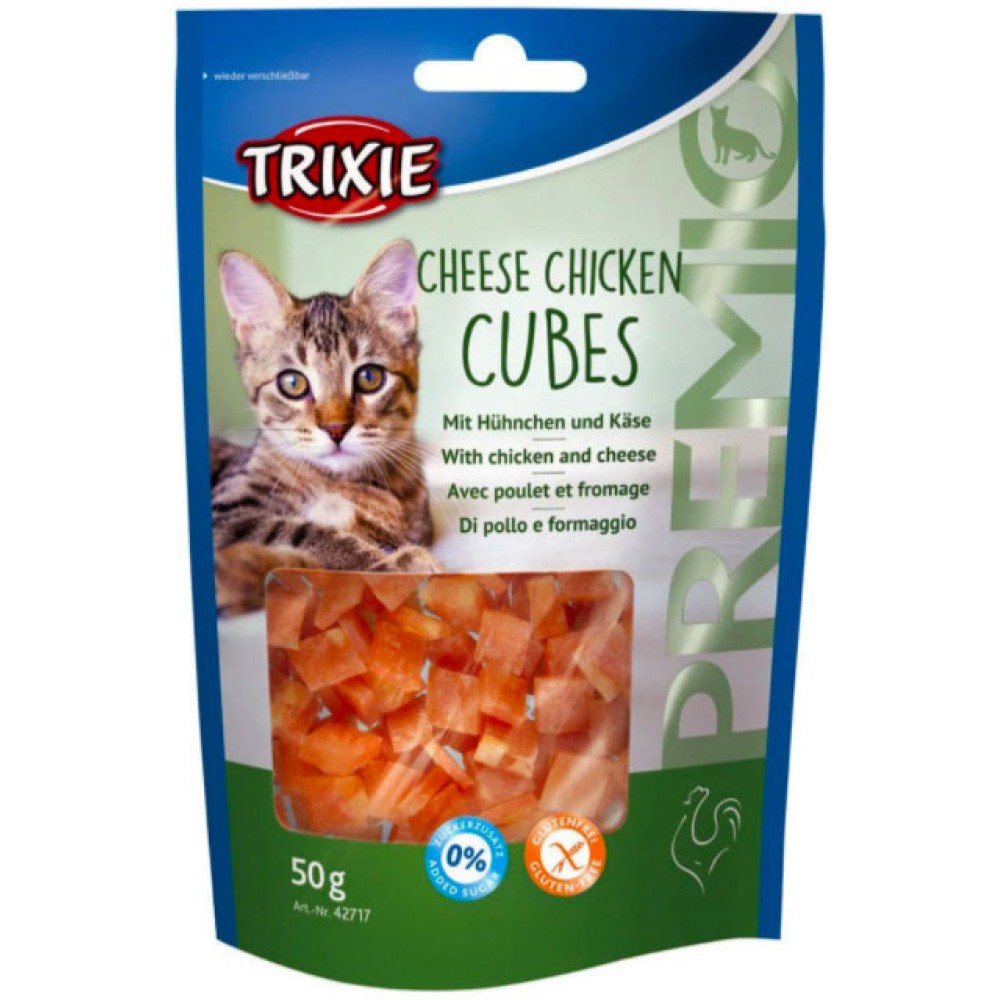 Ласощі для кішки Trixie Premio Cheese Chicken Cubes сир / курка, 50 гр (42717)