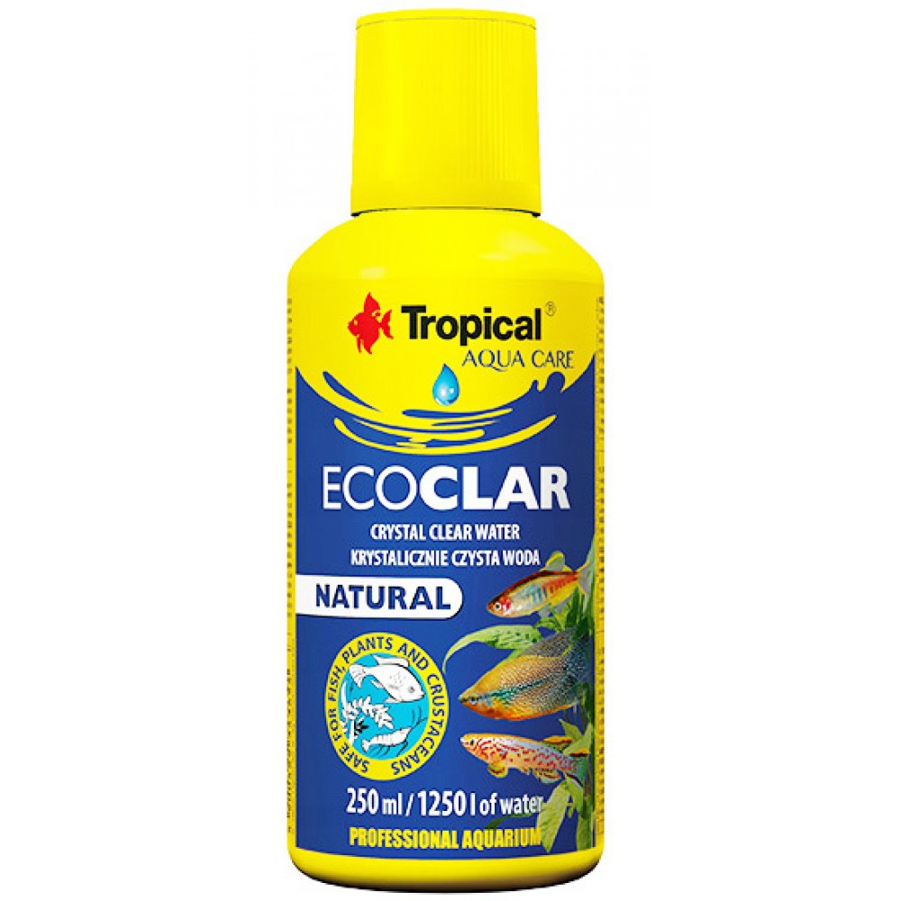 Засіб для очищення води від суспензій, домішок і помутнінь в акваріумі Tropical Ecoclar 250 мл (34365)