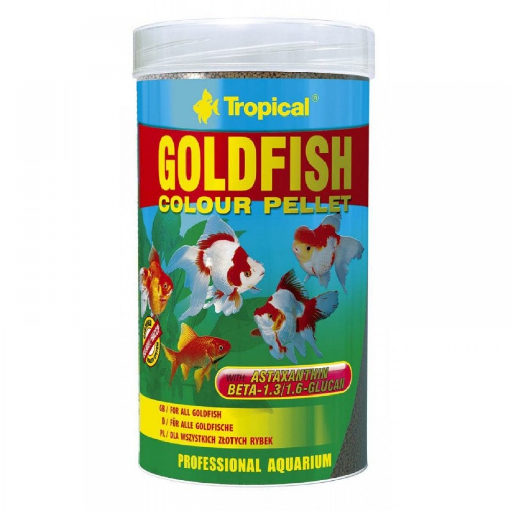 Сухой корм для золотых рыбок Tropical Goldfish Color Pellet 250 мл/90 гр (60474)