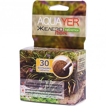 Добриво для рослин в акваріумі Aquayer Залізо плюс, 30 табл