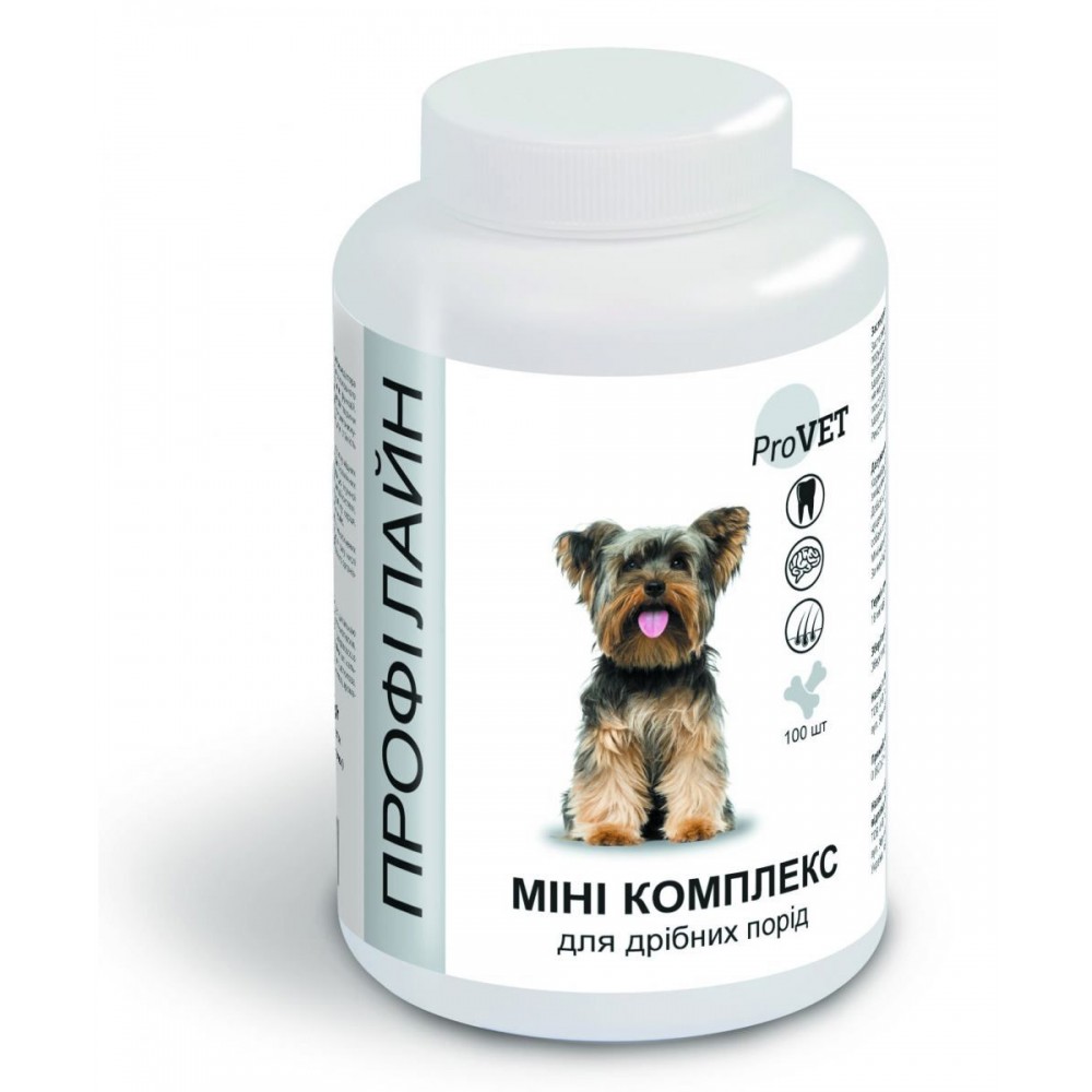 Витамины для собак малых пород ProVET Профилайн Мини комплекс 100 табл, 123 г (PR241881)