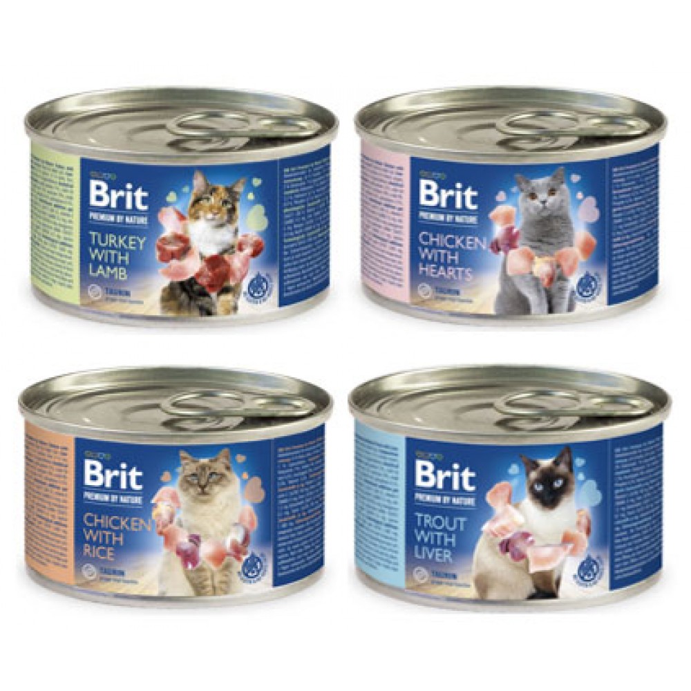 Влажный корм для кошек Brit Premium by Nature Cat k 200 гр